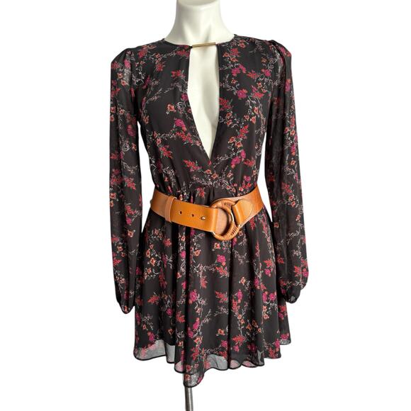 Lovers + Friends Dark Romantic Mini Dress Size XS Whimsigoth Fairy Grunge - Picture 5 of 11